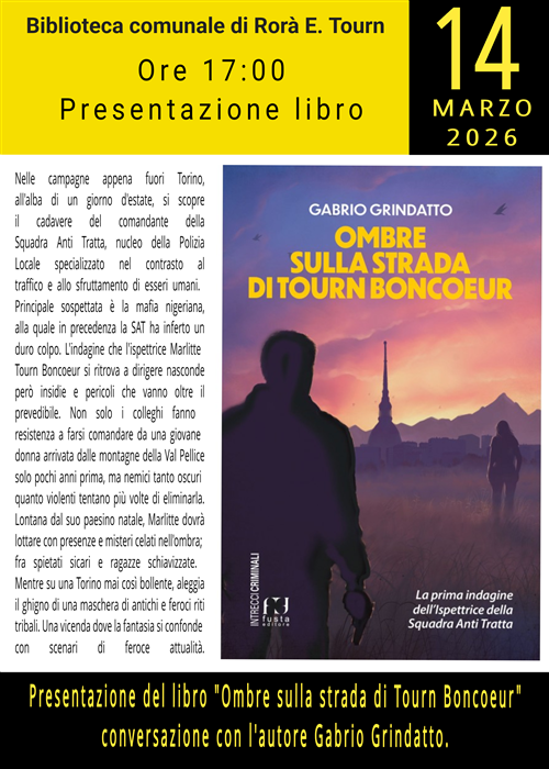 Presentazione del libro "Ombre sulla strada di Tourn Boncoeur" - Sabato 14 marzo