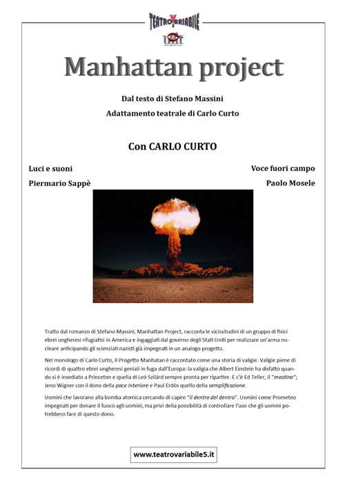 Manhattan Project - Sabato 8 agosto ore 21,00